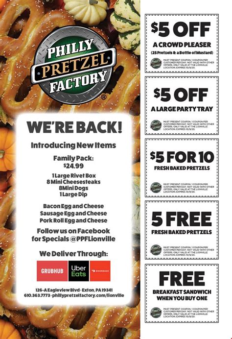 Philly Pretzel Factory Coupons Printable